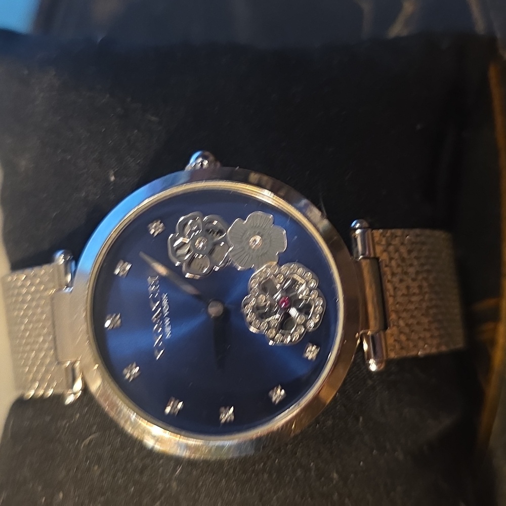 Coach Blue and Silver Women's Watch